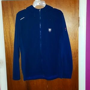 COPY - ZERO RESTRICTION HOODED WINDBREAKER. SIZE MENS LARGE.